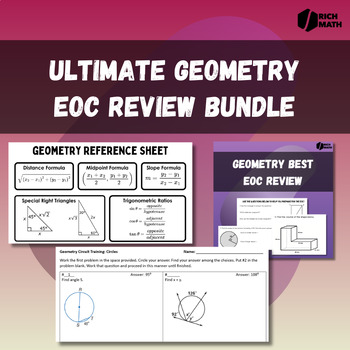 Preview of GEOMETRY EOC Review Bundle: Ace the Geometry EOC!