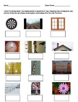 Preview of GEOMETRY Fun Picture Review Activity - Lines Transversals HSG-CO.A.1