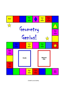 GEOMETRY GENIUS! board game - (angles, solids, lines. triangles...