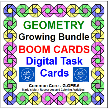 Preview of GEOMETRY "GROWING" BUNDLE: 49 SETS OF "DIGITAL" BOOM CARDS