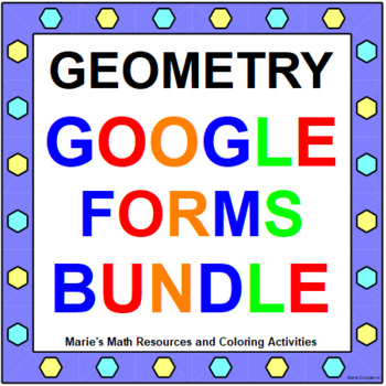 Preview of GEOMETRY GROWING BUNDLE: GOOGLE FORMS QUIZZES AND SLIDES DISTANCE LEARNING