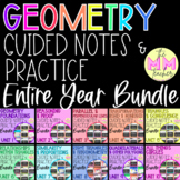 GEOMETRY Guided Notes & Practice ENTIRE YEAR BUNDLE