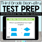GEOMETRY Multiple Choice Test Review Questions or Third Grade
