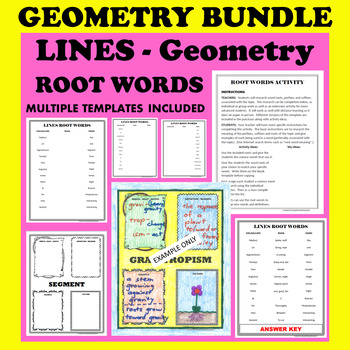 Preview of GEOMETRY VOCABULARY - ROOT WORDS, PREFIXES and SUFFIXES BUNDLE