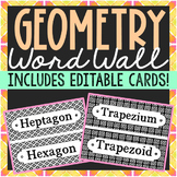GEOMETRY Vocabulary Posters | Word Wall | Math Test Prep R