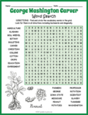 GEORGE WASHINGTON CARVER Biography Word Search Puzzle Work