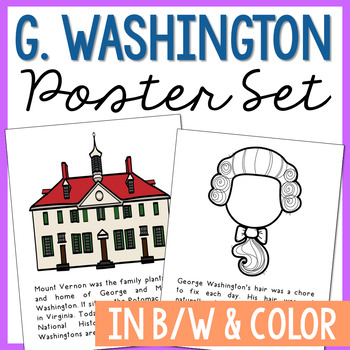 Preview of GEORGE WASHINGTON Posters | Social Studies Bulletin Board | Note Pages Activity