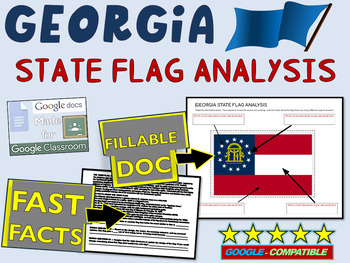 Preview of GEORGIA State Flag Analysis: fillable boxes, analysis, and fast facts