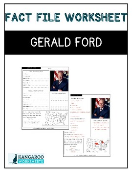Preview of GERALD FORD - Fact File Worksheet - Research Sheet