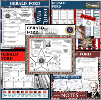 Preview of GERALD FORD U.S. PRESIDENT BUNDLE Differentiated Research Project Biography