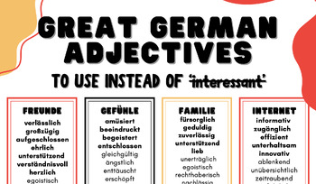 Preview of GERMAN ADJECTIVES that are way better than interessant!