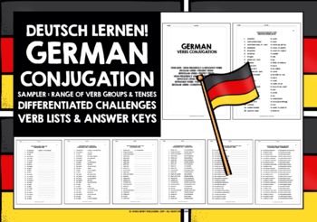 Preview of GERMAN CONJUGATION PRACTICE SAMPLER
