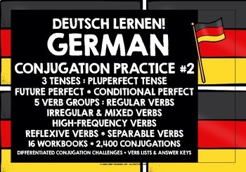 Preview of GERMAN QUICK CONJUGATION WORKBOOKS 3 TENSES #2