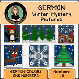 GERMAN Color By Number WINTER Mystery Pictures