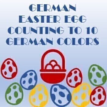 Preview of German Numbers and Colors - EASTER WORKSHEETS - DaZ / DaF -  Easter Egg Counting