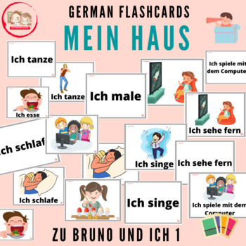 Preview of GERMAN FLASHCARDS MY HOME: Mein Haus (zu Bruno und ich 1)