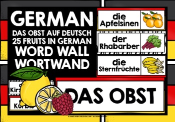 Preview of GERMAN FRUITS WORD WALL