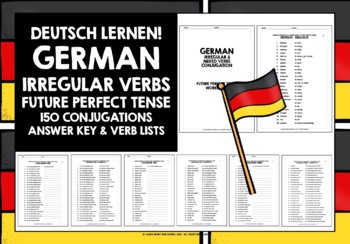 Preview of GERMAN IRREGULAR VERBS FUTURE PERFECT TENSE CONJUGATION PRACTICE