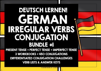 Preview of GERMAN IRREGULAR VERBS CONJUGATION PRACTICE BUNDLE #1
