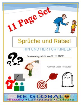 Preview of (German Language) Sprüche und Rätsel: 11 Short Readings for German Studies