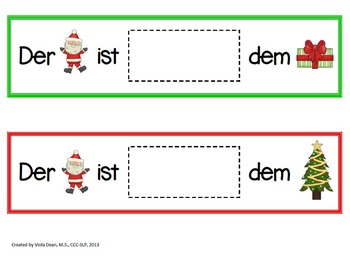 Preview of GERMAN Prepositions Activity -- Santa / Christmas / Holiday-themed - Weihnachten