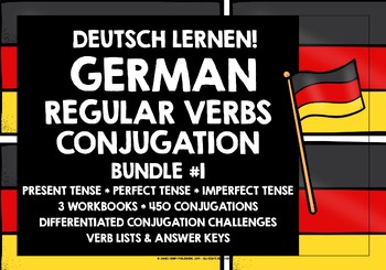 Preview of GERMAN REGULAR VERBS CONJUGATION PRACTICE BUNDLE #1