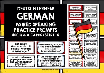 Preview of GERMAN SPEAKING PRACTICE CARDS BUNDLE #3