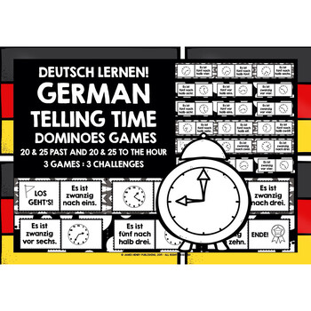 Preview of GERMAN TELLING TIME DOMINOES #3