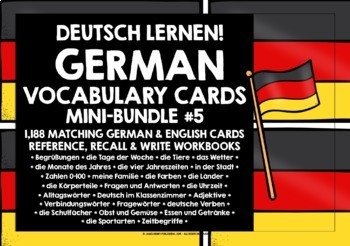 Preview of GERMAN VOCABULARY CARDS BUNDLE #5