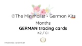 GERMAN WRITING - Tracing cards MONTHS of the year / K2 , G1