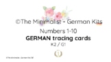 GERMAN WRITING - Tracing cards NUMBERS / K2 , G1