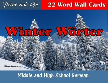 Preview of German: Winter Words - Winter Vokabeln