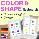 GERMAN color flashcards | German shape flashcards