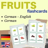 GERMAN fruits flash cards