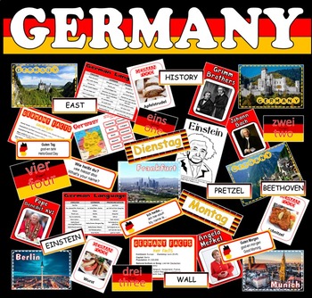 Preview of GERMANY TEACHING RESOURCES -GEOGRAPHY GERMAN LANGUAGE CULTURE COUNTRY HISTORY