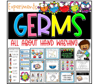 Preview of GERMS! All about germs & washing your hands - experiments, readers, & lots more