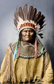 Preview of GERONIMO (1829-1909): Coloring pages, (Realistic images) Ndendahe Apache people
