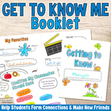 GET TO KNOW ME Booklet - Back to School Ice Breaker - SEL 