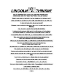 GET YOUR STUDENTS -LINCOLN THINKIN!