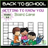 BACK TO SCHOOL GETTING TO KNOW YOU GAME