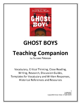 Preview of GHOST BOYS Teaching Companion