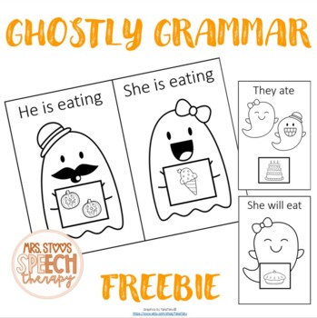 Preview of GHOSTLY GRAMMAR FREE PRONOUN HALLOWEEN ACTIVITY