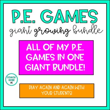 Preview of GIANT BUNDLE of PE Fitness Games | Distance Learning | PE Activities