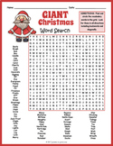 GIANT CHRISTMAS VOCABULARY Word Search Puzzle Worksheet Activity