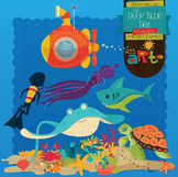 Marine Life Ocean clip art and papers