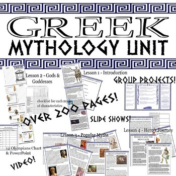 Preview of GIANT Greek Mythology Unit - now updated to include Google Docs & Forms!
