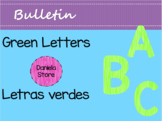 Freebie ! GIANT Green Bulletin Letters / Letras Verdes Boletines
