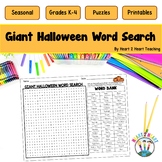 GIANT Halloween Word Search Puzzle Activity | Halloween Vo