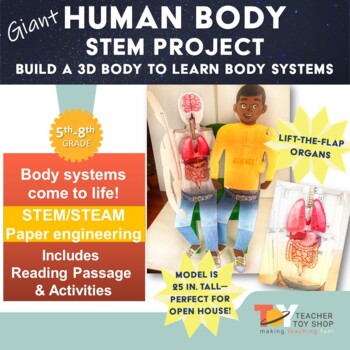 Preview of Human Body Systems STEAM Project - Giant 3D Body Model