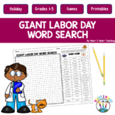 GIANT Labor Day Word Search Puzzle | Labor Day Activities 